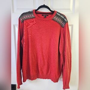 21 Men Orange sweater with pattern